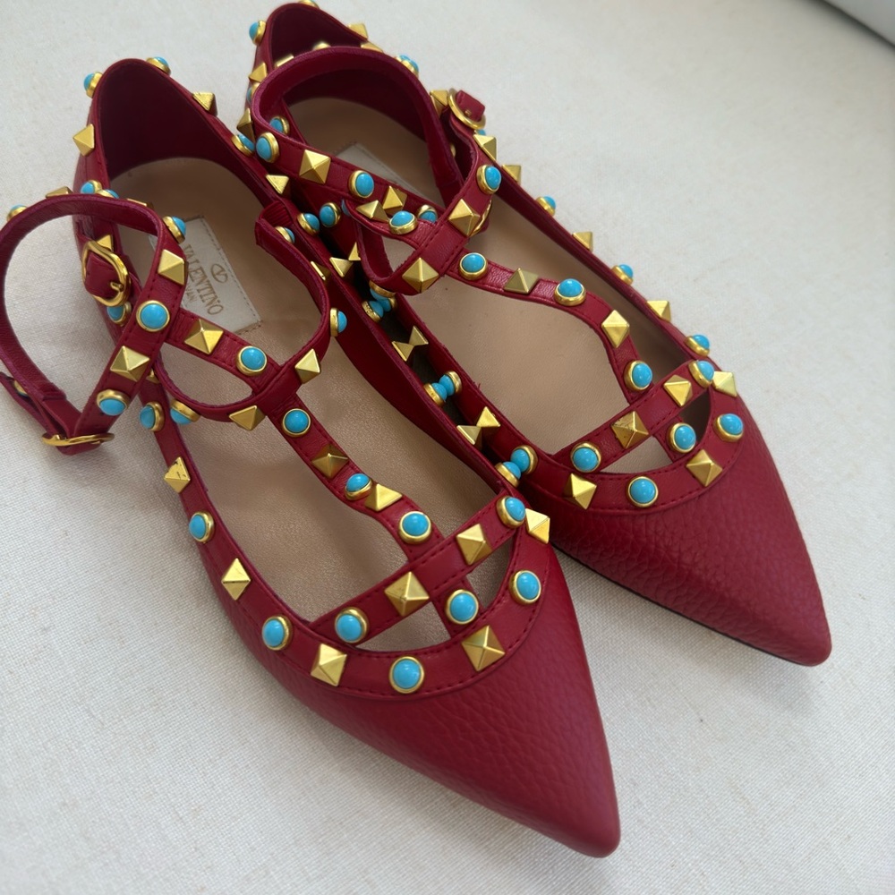 Valentino Garavani rockstud ballet flats size 37 new - Picture 4 of 5